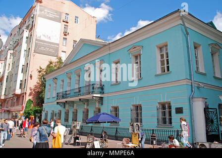 La casa di Puskin Museum sulla Vecchia Arbat a Mosca, Russia Foto Stock