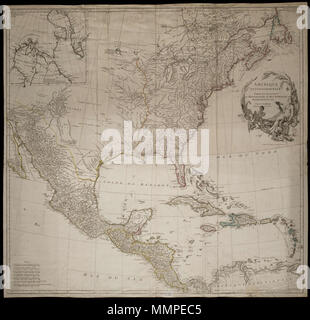 . Nederlands: Kaart van Noord Amerika en het Caribisch gebied. Titel Catalogus Leupe (NA): Amerique Septentrionale. Amerique Septentrionale. Inglese: Mappa del Nord America e la regione dei Caraibi. Titolo nel catalogo Leupe (NA): Amerique Septentrionale. Amerique Septentrionale. Nederlands: Kaart van Noord Amerika en het Caribisch gebied inglese: Mappa del Nord America e la regione dei Caraibi . 1746. Creatore:D' Anville creatore:Guillaume de La Haye Nederlands: d' Anville (uitgever), Anoniem / Anonimo (landmeter / kaartenmaker), Guillaume de La Haye (graveur / etser) Inglese: d' Anville (pu Foto Stock