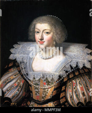 . Español: Retrato de la Reina Ana de Austria (1601-1666), que fue hija del rey Felipe III de España y esposa del monarca Luis XIII de Francia. Ana de Austria, reina de Francia. Il Primer cuarto del siglo XVII. Ana de Austria, reina de Francia. (Museo del Prado) Foto Stock