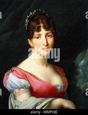 Inglese: ritratto della regina Hortense . tra 1805 e 1809. Anne-Louis Girodet De Roucy-Trioson - Ritratto della regina Hortense - WGA09507 Foto Stock