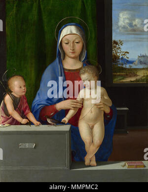 . Persone raffigurate: Maria (Madre di Gesù), Gesù e Giovanni Battista la Vergine con il Bambino e San Giovanni. tra circa 1500 e circa 1510. Antonio de Solario - La Vergine con il Bambino e San Giovanni - Google Art Project Foto Stock