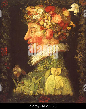 . La molla della molla. 1563. Arcimboldo, Giuseppe  Primavera, 1563, olio su legno, Real Academia de Bellas Artes de San Fernando, Madrid Foto Stock
