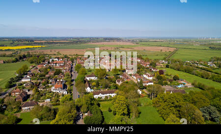 Foto aerea di Winchelsea nell'East Sussex, il paesino più piccolo in Inghilterra Foto Stock