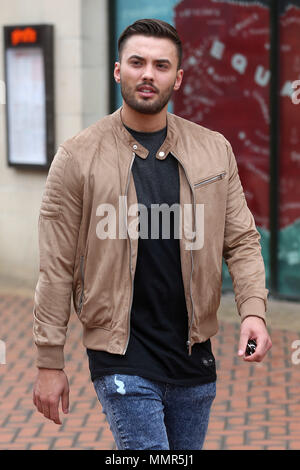 Il cast del film TOWIE scene a Chop Bloc in Chelmsford Essex dotato: Jordan Wright dove: Chelmsford, Regno Unito quando: 12 Apr 2018 Credit: WENN.com Foto Stock