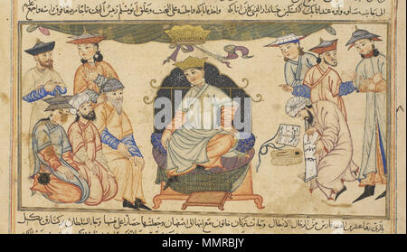 . Inglese: Pittura di Barkiyaruq, dominatore del Seljuqs. . Prima di 1318. Rashid al-Din (durata di vita: 1247-1318) BarkiyaruqPainting Foto Stock