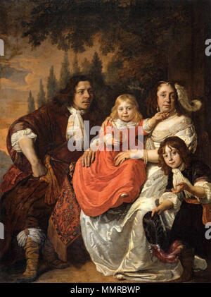 La famiglia Reepmaker di Amsterdam. 1669. Bartholomeus van der Helst - La famiglia Reepmaker di Amsterdam - WGA11344 Foto Stock