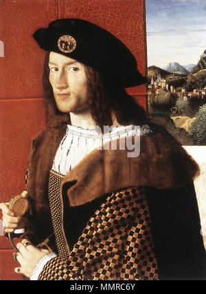 Ritratto di un gentiluomo. circa 1512. Bartolomeo veneto gentleman Foto Stock