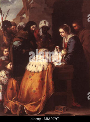 Bartolomé Esteban Perez Murillo - Adorazione dei Magi - WGA16370 Foto Stock