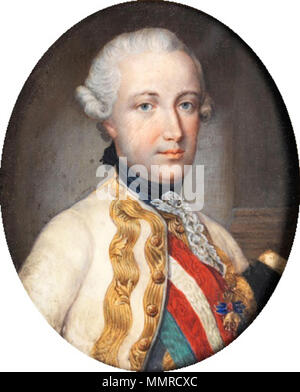 . Ritratto di Leopoldo II, Imperatore del Sacro Romano Impero (1747-1792) . Il XVIII secolo. Batoni, dopo - Leopoldo II, miniaturizzato Foto Stock