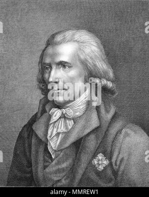 . Inglese: Ritratto di Benjamin Thompson conte di Rumford Deutsch: Benjamin Thompson, späterer Graf von Rumford; mit Hubertusorden; einflussreicher Berater des Kurfürsten Carl Theodor von Bayern. . Data sconosciuta (i soggetti lifetime era 1753-1814[3]. Benjamin Thompson Foto Stock