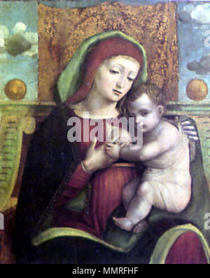 La Madonna e il bambino. 1521. Bernardino Fasolo, Madonna col Bambino Foto Stock