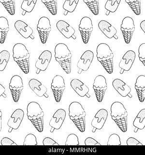 Grunge ghiaccioli e crema backgroud cono Illustrazione Vettoriale