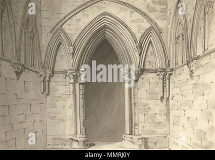 . Inglese: Palazzo dei Vescovi, Lincoln. Porta di ingresso alla Sala Grande Palazzo dei Vescovi, Lincoln Foto Stock