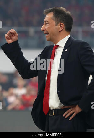 Bamberg, Germania. Il 12 maggio 2018. 12 maggio 2018, Germania Bamberg: Basket, Bundesliga, Brose Bamberg vs cestini di Telekom Bonn. Bamberg manager Luca Banchi. Credito: Daniel Karmann/dpa/Alamy Live News Foto Stock