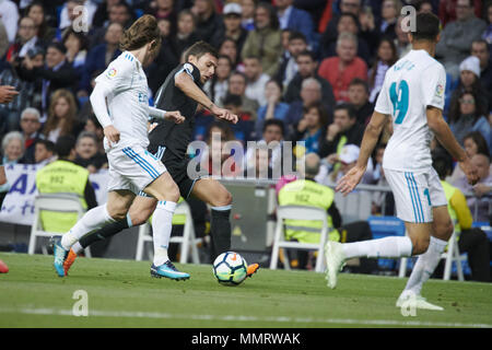 Madrid, Spagna. 13 Maggio, 2018. r1'- in azione durante la Liga match tra il Real Madrid e Celta de Vigo a Santiago Bernabeu il 13 maggio 2018 a Madrid, Spagna Credit: Jack Abuin/ZUMA filo/Alamy Live News Foto Stock