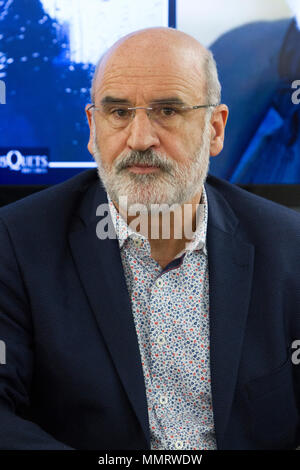 Torino, Italia. Il 12 maggio 2018. Lo scrittore spagnolo Fernando Aramburu è ospite del 2018 Torino Salone del libro. Foto Stock