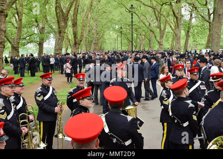 Hyde Park, London, Regno Unito. 13 maggio 2018. La Cavalleria combinato di vecchi compagni 94th associazione parata annuale. Credito: Matteo Chattle/Alamy Live News Foto Stock