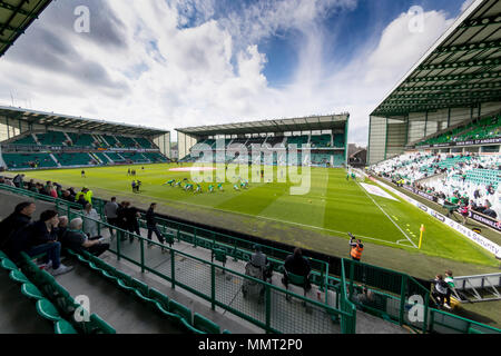 Easter Road, Edimburgo, Regno Unito. 13 Maggio, 2018. Premier League scozzese di calcio, Hibernian versus Rangers; Easter Road si prepara per l'ultima partita in casa della stagione Credito: Azione Sport Plus/Alamy Live News Foto Stock