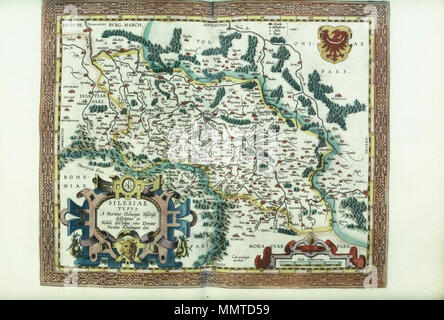 . Fonte: Martin Helwig, 1561, in Abraham Ortelius, Theatrum Orbis Terrarum, edizione in lingua inglese come il teatro del mondo intero, Londra 1606 Silesiae typvs. 1606. Librerie di Bodleian, Silesiae typvs Foto Stock