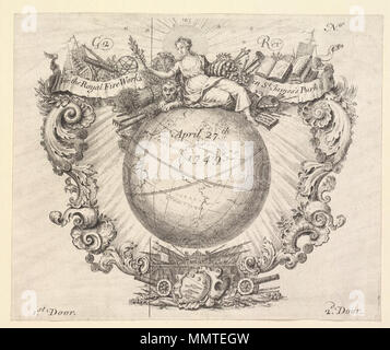 . Biglietto per il St James Park, il 27 aprile 1749, per il Royal Fire opere; "G2 Rex.... Primo sportello 2d porta; Royal Fire opere; [Biglietto per il St James Park, il 27 aprile 1749, per il Royal Fire Works ] [Biglietto per il St James Park, il 27 aprile 1749, per il Royal Fire Works ]. Il 27 aprile 1749. Il St James Park ([Londra], Inghilterra) [autore] Bodleian biblioteche, Biglietto per il St James Park, il 27 aprile 1749, per il Royal Fire Works Foto Stock