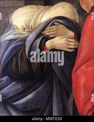 Compianto su Cristo morto (dettaglio). circa 1495. Sandro Botticelli - Compianto sul Cristo morto (dettaglio) - WGA02829 Foto Stock