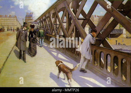 Français : Le Pont de l'Europe . Inglese: c. 1876 . Caillebotte-PontdeL'Europe-Geneva Foto Stock