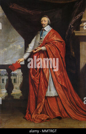 Français : Armand-Jean du Plessis, il cardinale de Richelieu . circa 1640. Cardinal-Richelieu Foto Stock