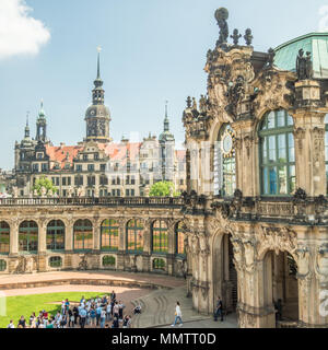 Il barocco " Palazzo Zwinger" a Dresda, Germania Foto Stock