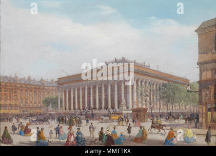 . Blick auf die Place de la Bourse, Parigi, Öl auf Metall, 25 x 36 cm . dal 1884. Carlo Bossoli (1815-1884) nomi alternativi Karlo Bassoli Descrizione pittore italo-svizzero e scenografo Data di nascita e morte 6 Dicembre 1815 1 Agosto 1884 Luogo di nascita e morte di Lugano Torino sede di lavoro Russia, Italia competente controllo : Q3659111 VIAF:?ISNI 59356729:?0000 0000 6631 4812 ULAN:?500007418 LCCN:?n85378531 GND:?119518430 WorldCat Carlo Bossoli Paris Bourse Foto Stock