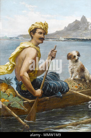 Arcadia, a sud delle isole del mare. 1882. Nicholas Chevalier, Arcadia, a sud delle Isole del Mare, 1882, olio su tela Foto Stock