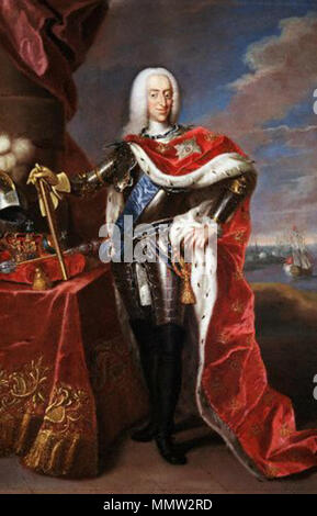 . Ritratto di Cristiano VI di Danimarca (1699-1746) . tra 1730s e 1740s. Cristiano-VI 1699-1746 Danmark-Norge-Rex Foto Stock