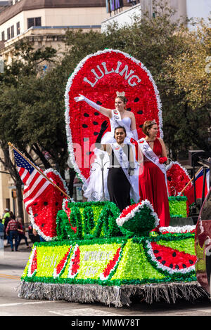 3 Marzo 2018 - di Austin in Texas - Texans celebrare l'indipendenza del Texas parata del giorno su Congress Avenue presso la parata annuale per il Texas Capitol. Un ufficiale di stato, vacanze il giorno celebra il Texas " dichiarazione di indipendenza dal Messico il 2 marzo 1836 Foto Stock