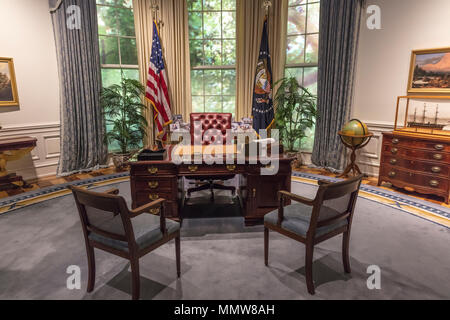 Febbraio 28, 2018 - COLLEGE STATION TEXAS - George H.W. Bush Presidential Library e il museo mostra Ufficio Ovale Foto Stock