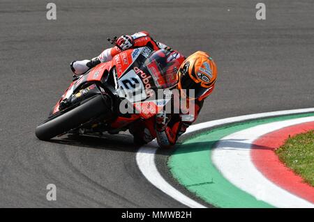 San Marino Italia - 11 Maggio 2018: Michael Ruben Rinaldi Ducati Panigale R Aruba.it Racing - Il Team Ducati, in azione Foto Stock