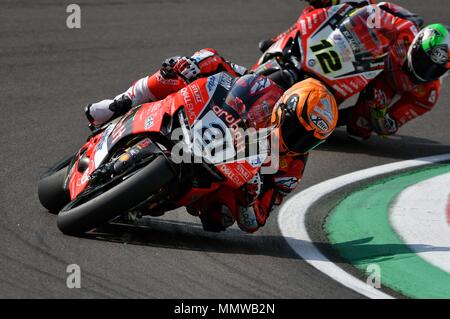 San Marino Italia - 11 Maggio 2018: Michael Ruben Rinaldi Ducati Panigale R Aruba.it Racing - Il Team Ducati, in azione Foto Stock