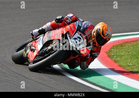 San Marino Italia - 11 Maggio 2018: Michael Ruben Rinaldi Ducati Panigale R Aruba.it Racing - Il Team Ducati, in azione Foto Stock