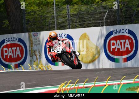 San Marino Italia - 11 Maggio 2018: Michael Ruben Rinaldi Ducati Panigale R Aruba.it Racing - Il Team Ducati, in azione Foto Stock