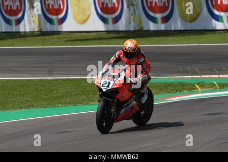 San Marino Italia - 11 Maggio 2018: Michael Ruben Rinaldi Ducati Panigale R Aruba.it Racing - Il Team Ducati, in azione Foto Stock