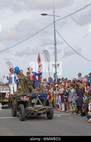 Willys MB Jeep a liberazione Guernseys parata del giorno Foto Stock