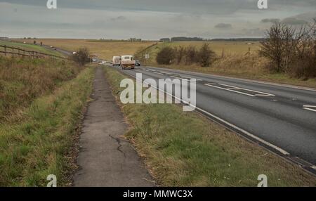 A303 Stonehenge dove un tunnel dovrebbe essere costruita per proteggere la terra intorno al sito herritage 17/02/17 Foto Stock