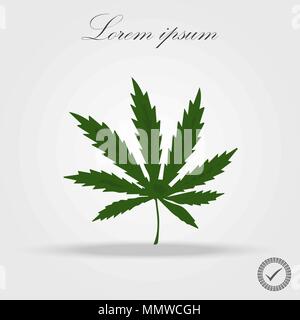La marijuana, Cannabis leaf isolato icona illustrazione vettoriale EPS 10 Illustrazione Vettoriale