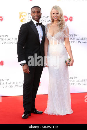 Oduba minerale e Portia Oduba frequentando la Vergine TV British Academy Awards televisione 2018 tenutasi presso la Royal Festival Hall, Southbank Centre di Londra. Foto Stock