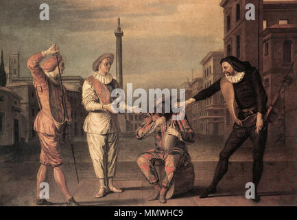 Scena del 'Master Andrew Tomba dell'. circa 1707. Claude Gillot - Scena del 'Master Andrew Tomba dell' - WGA8990 Foto Stock