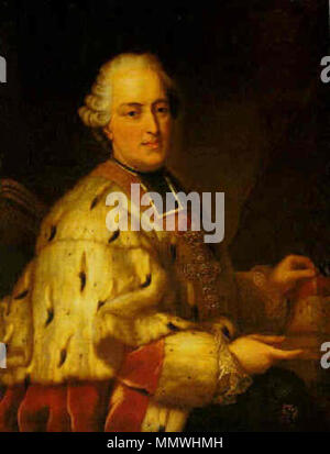 Inglese: ritratto del principe Clemens Venceslao di Sassonia (1739-1812) . Il XVIII secolo. Clemens di Sassonia da Foelix Foto Stock