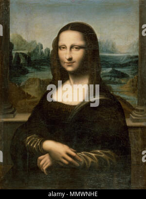 37.1158 copia dopo Leonardo da Vinci (Italiano, 1452-1519). 'Copia di la 'Mona Lisa',' ca. 1550-1600. olio su tela. Walters Art Museum (37.1158): acquistato da Henry Walters, 1905. Copia della Monna Lisa - Walters 371158 Foto Stock