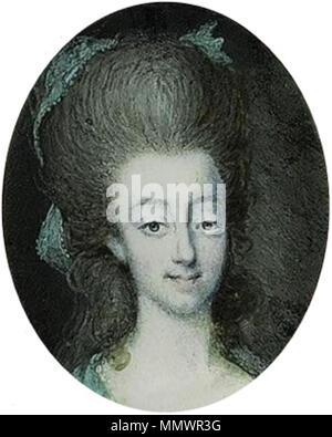 . Ritratto della Principessa Maria Teresa di Savoia (1756-1805) . La seconda metà del XVIII secolo. La contessa di Artois da Dumont Foto Stock