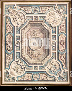 Inglese: Design per un soffitto . 1690s. Daniel Marot (MI) - Design per un massimale - WGA14131 Foto Stock