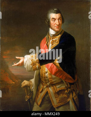 L ammiraglio sir Charles Saunders (1713-1775) Foto Stock