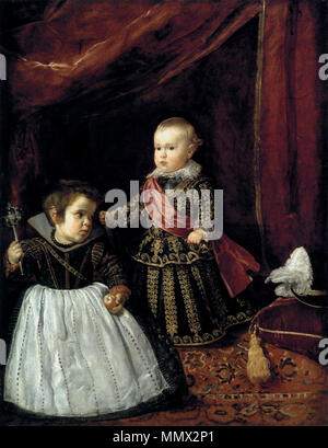 Diego Velázquez - Il Principe Baltasar Carlos con un nano - WGA24386 Foto Stock