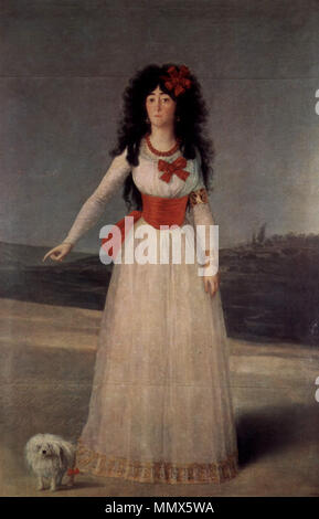 La duchessa di Alba / La duchessa Bianca. 1795. La duchessa di Alba o la duchessa Bianca da Goya Foto Stock